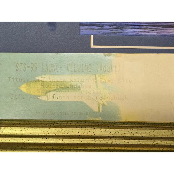 Kennedy Space Center STS-95 NASA Shuttle Launch Picture Framed & Souvenir Ticket - Picture 4 of 10